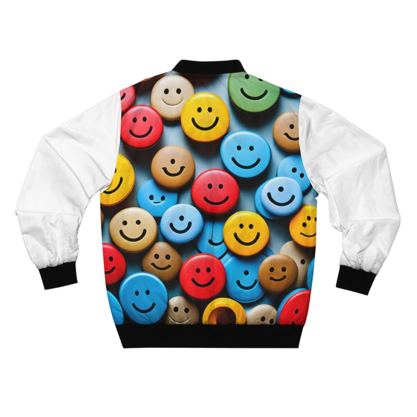 All Over Prints Smiley Face Bomber Jacket