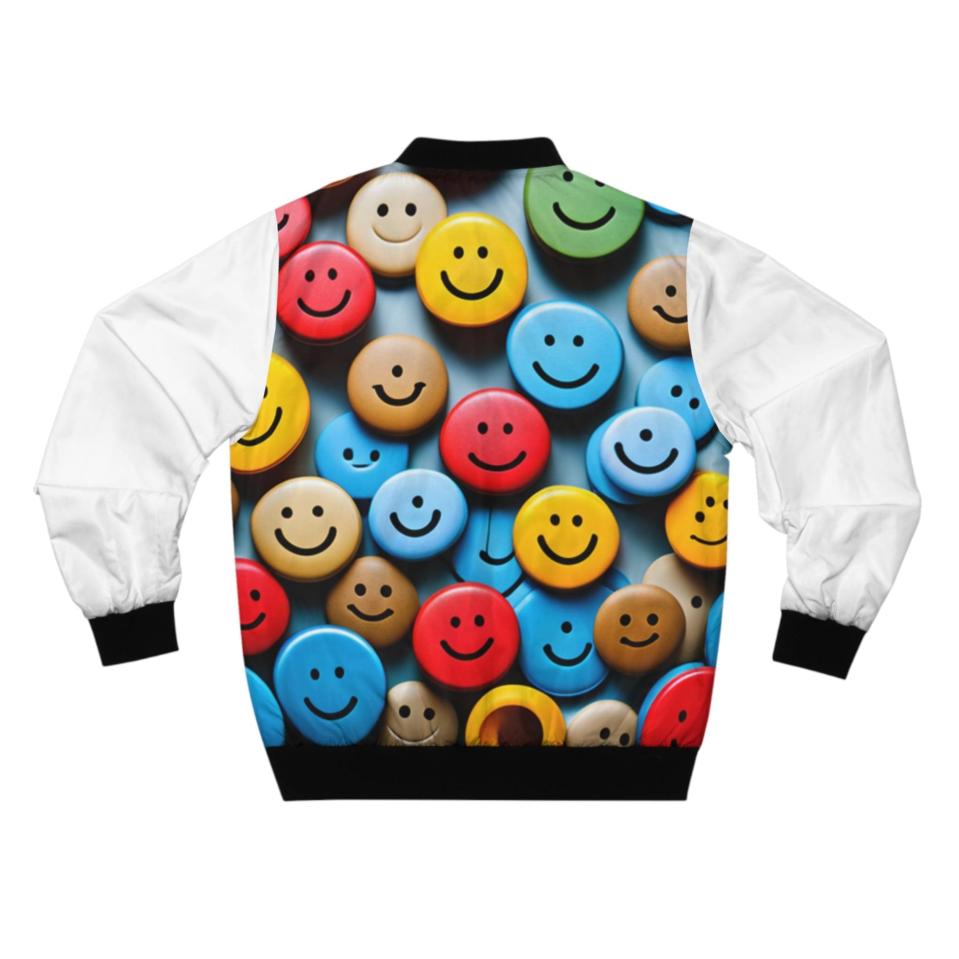 All Over Prints Smiley Face Bomber Jacket
