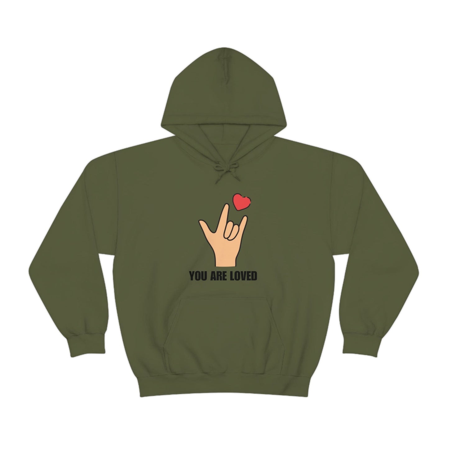 Hoodie Military Green / S You Are Loved Unisex Heavy Blend™ Hoodie