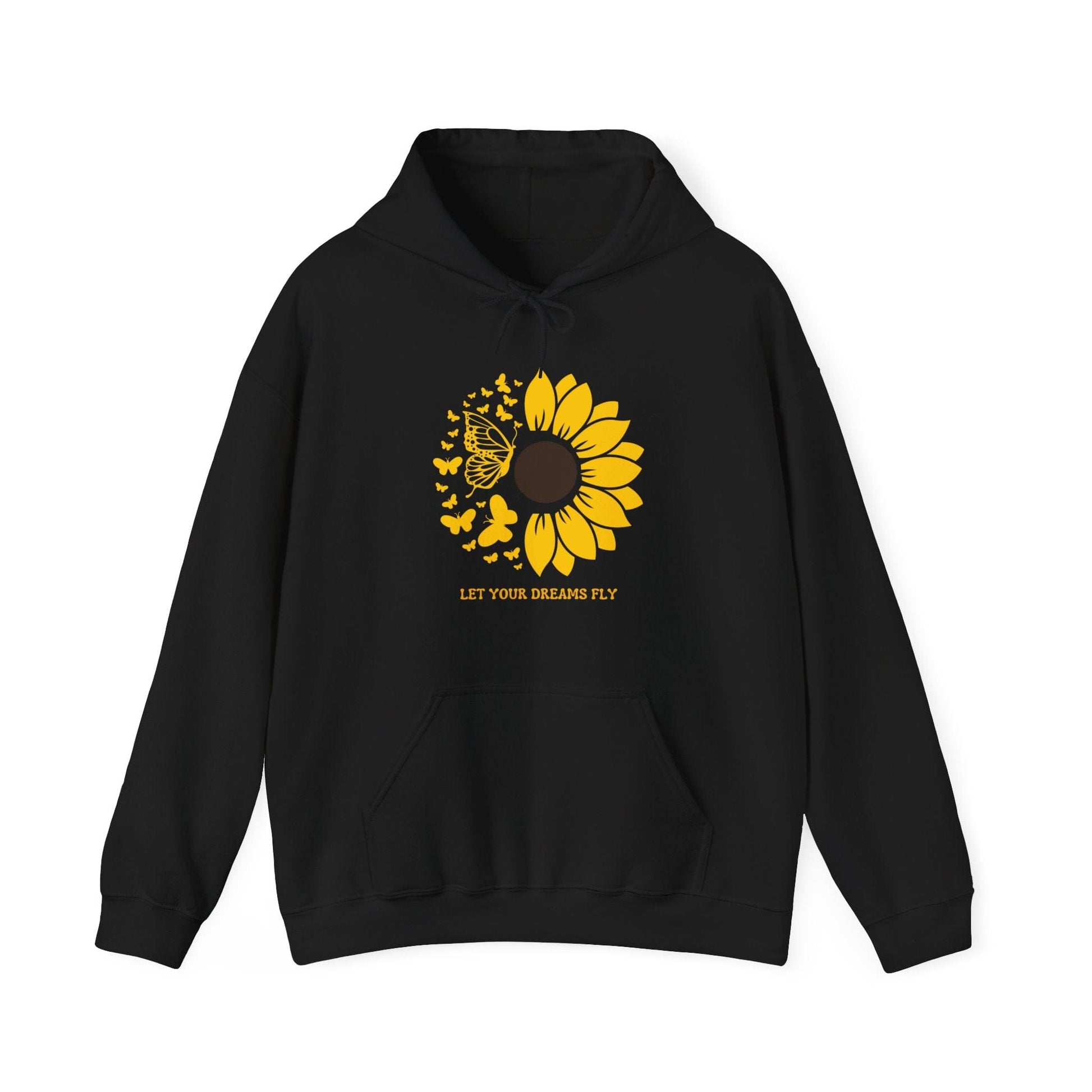 Hoodie Black / S Hoodie - Let Your Dreams Fly Sunflower