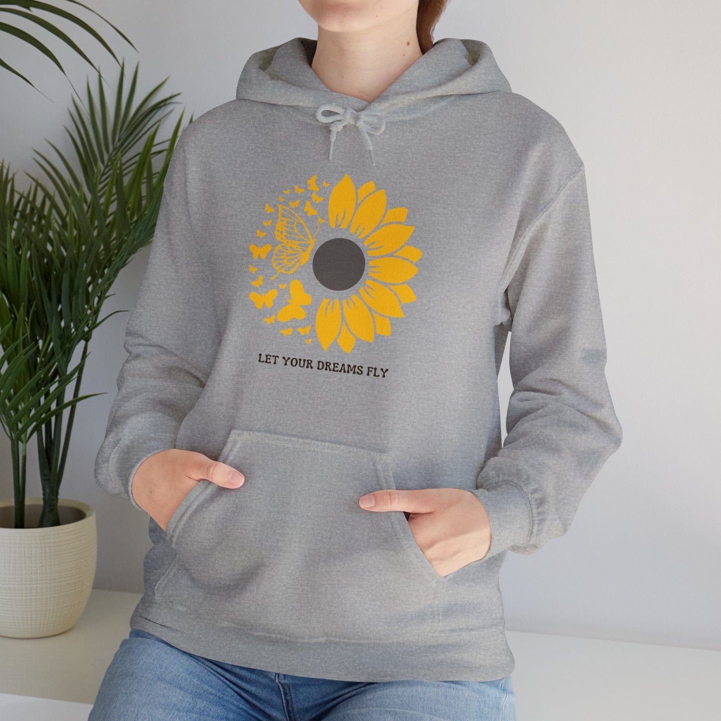 Hoodie Hoodie - Let Your Dreams Fly Sunflower