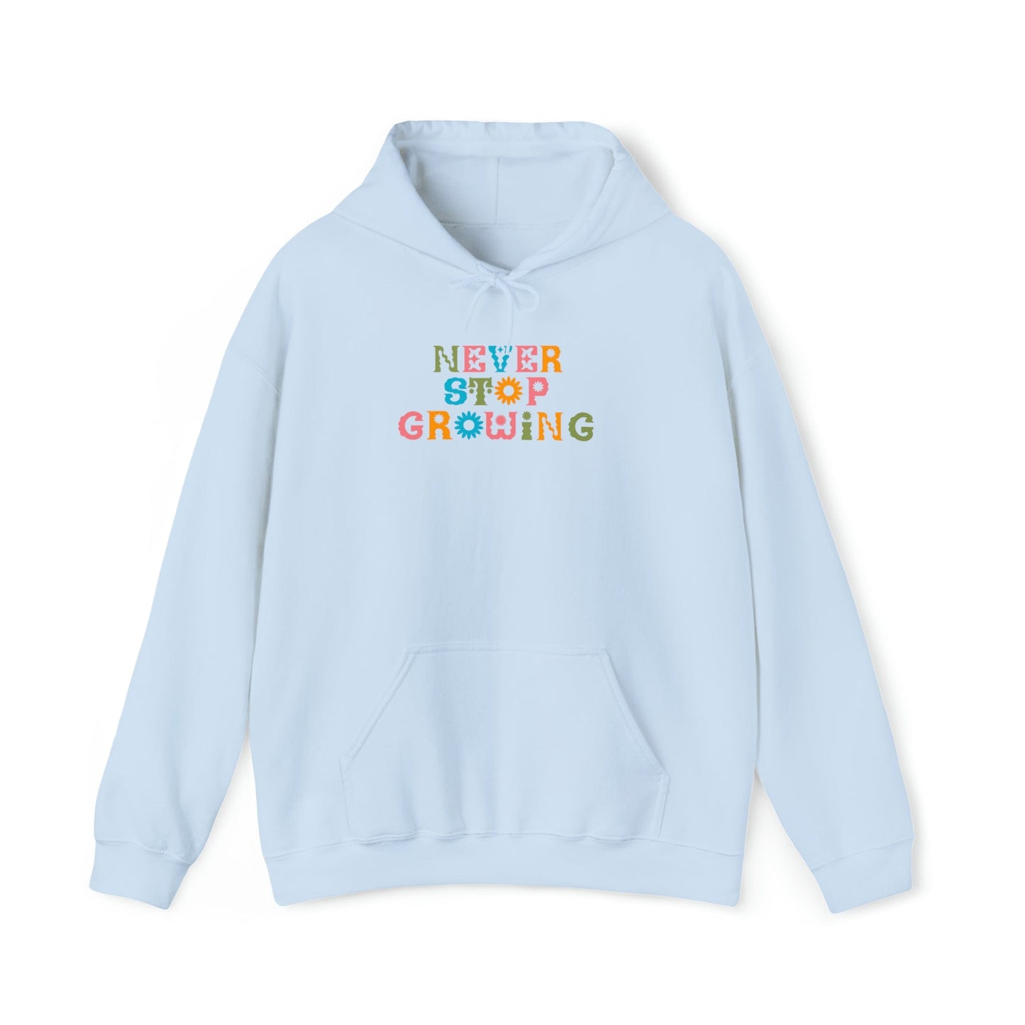 Hoodie Light Blue / S Never Stop Growing Hoodie