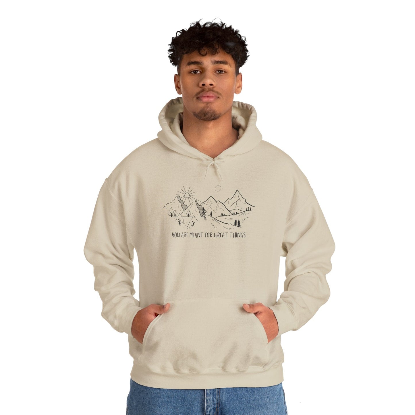 Hoodie Sand / S Mountain Dreamer Hoodie - You Are Meant for Great Things