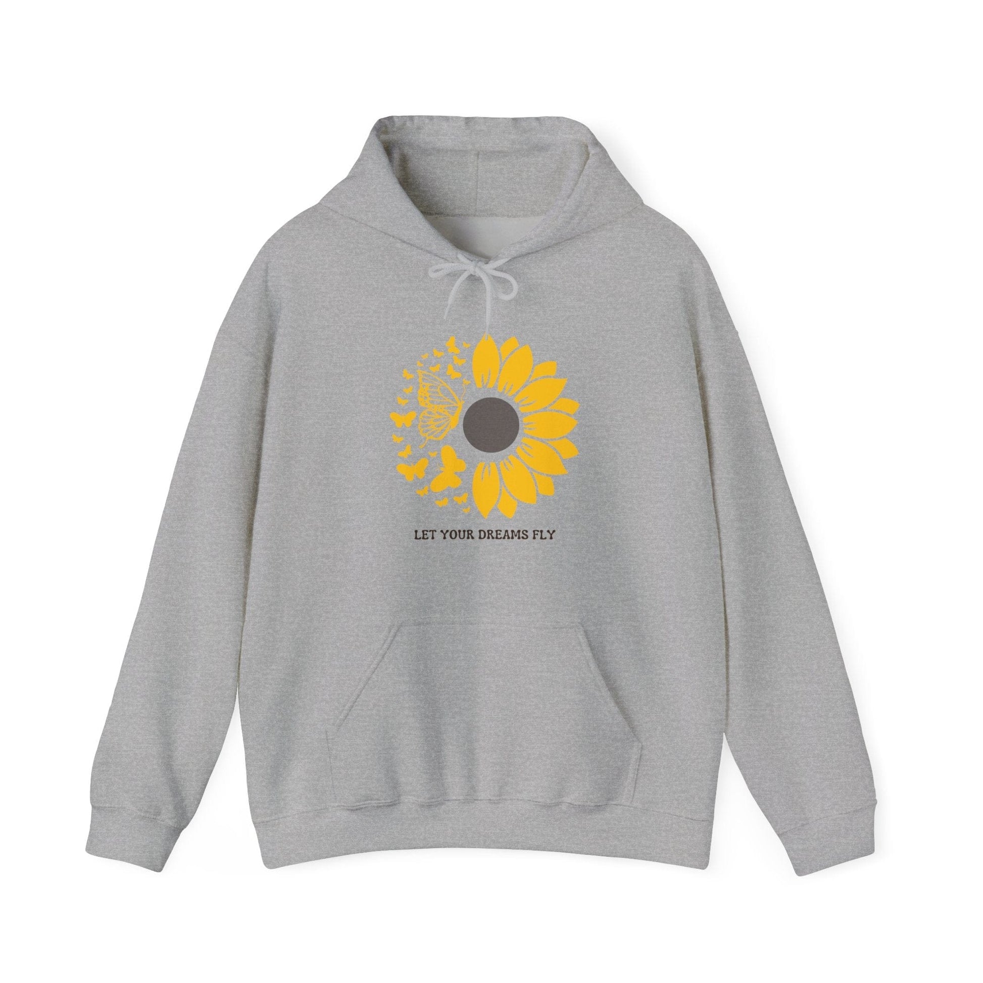 Hoodie Sport Grey / S Hoodie - Let Your Dreams Fly Sunflower