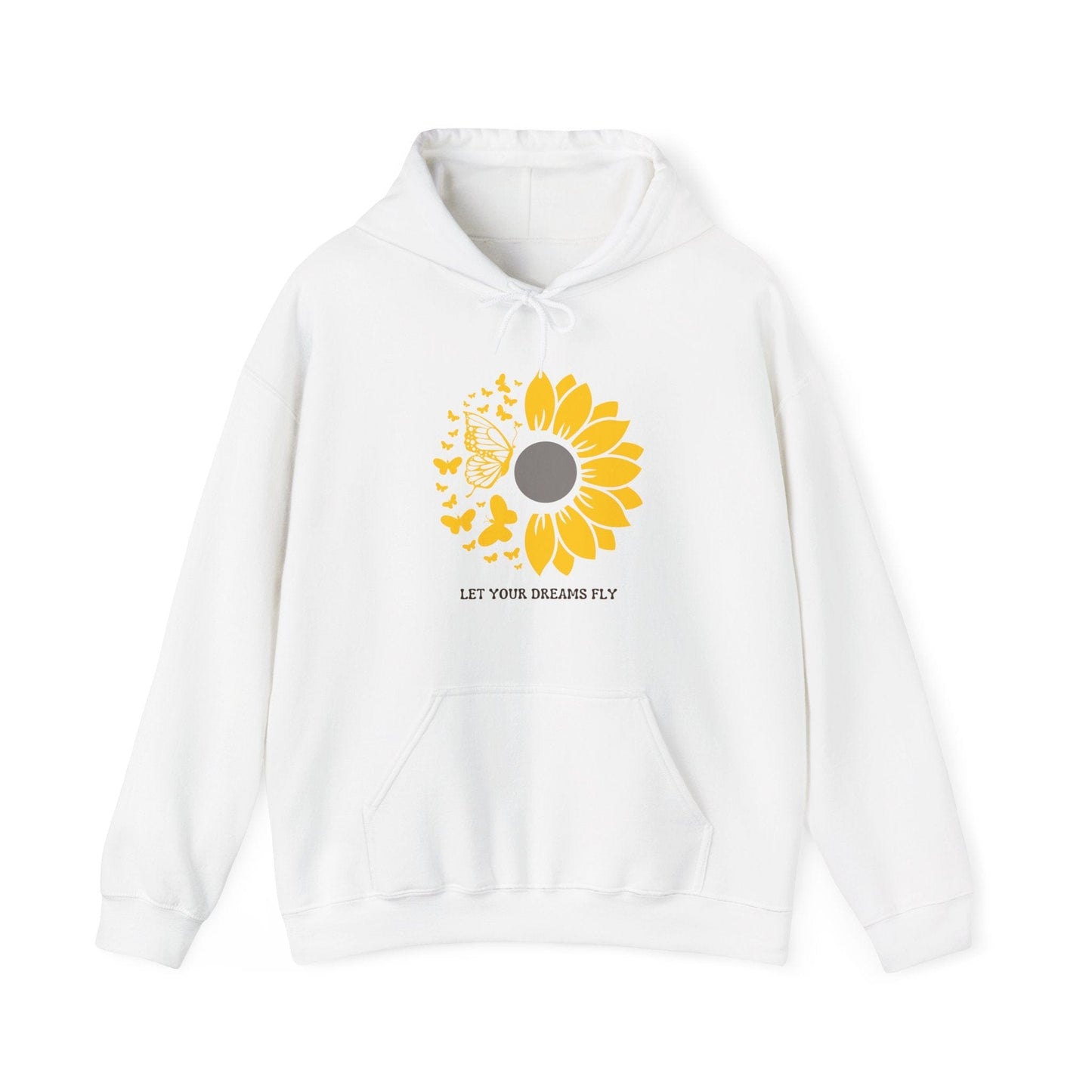 Hoodie White / S Hoodie - Let Your Dreams Fly Sunflower