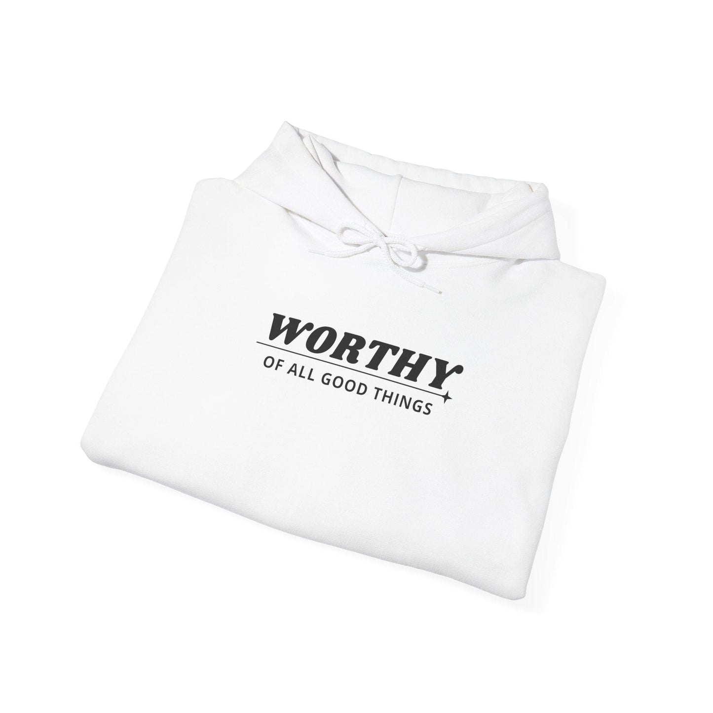 Hoodie Worthy Unisex Heavy Blend™ Hooded Sweatshirt - Positive Affirmation Apparel for Everyday Comfort